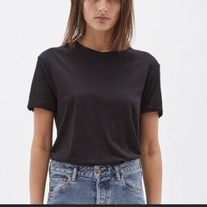 Bassike Black T Shirt 100% Organic Cotton